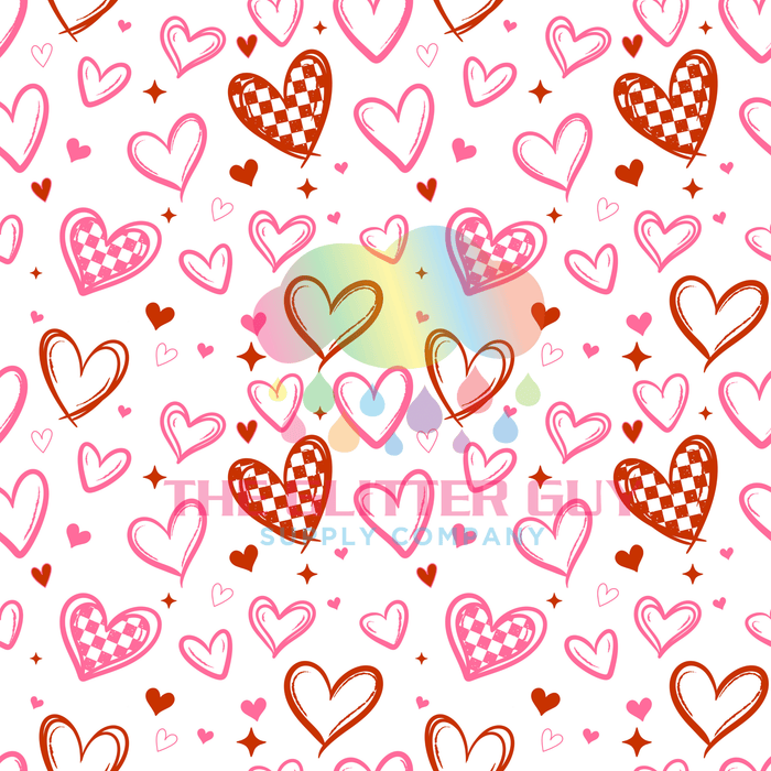Printed Vinyl - Hearts