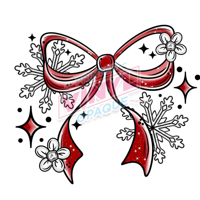 Printed Decal - Snow & Bows