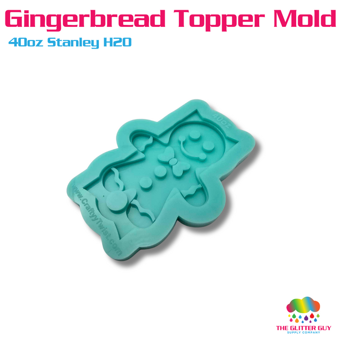 Gingerbread 40oz Stanley Topper Silicone Mold - By CraftyyTwist