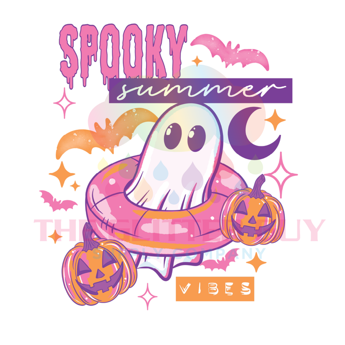 Printed Decal - Spooky Summer Neon