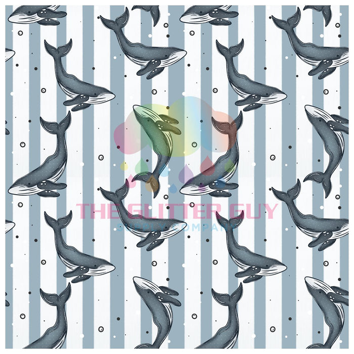 Printed Vinyl -Whale Stripe