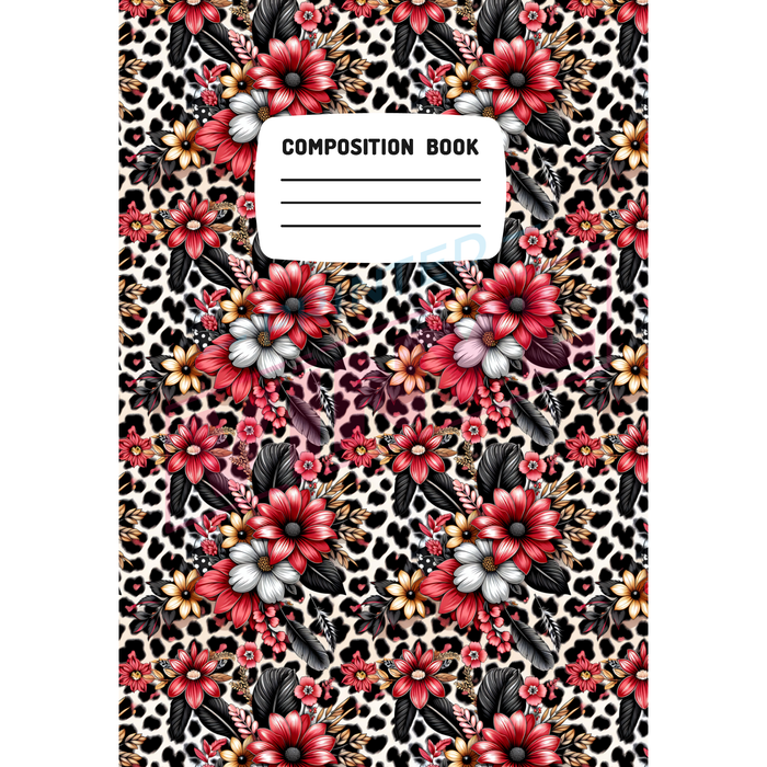 Notebook Wraps - Leopard Flowers