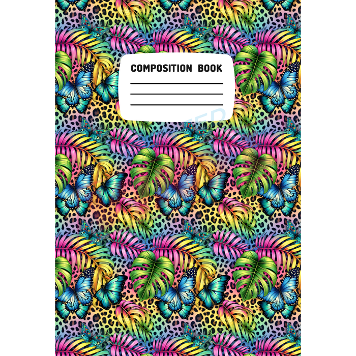 Notebook Wraps - Leopard Monstera