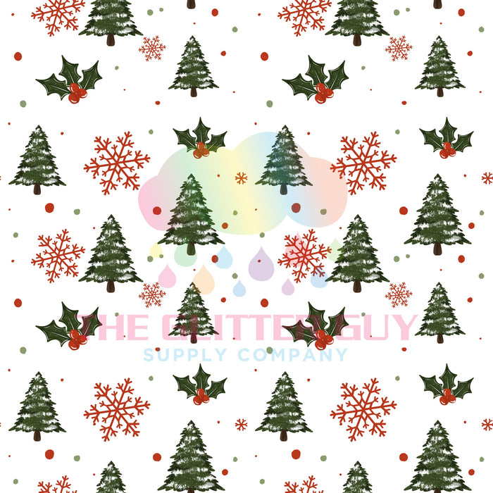 Printed Vinyl - Christmas Trees