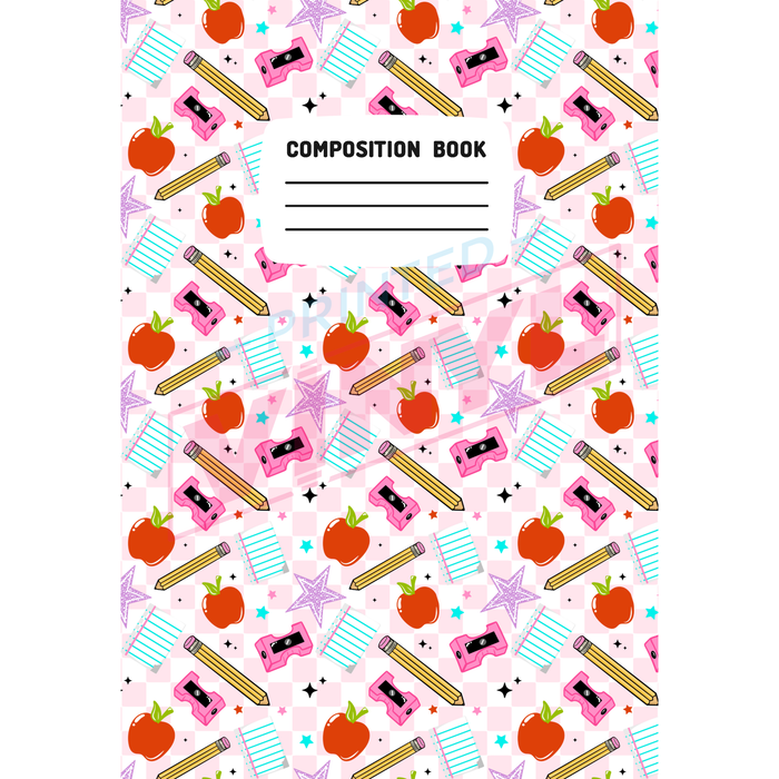 Notebook Wraps - Pink School Stuff