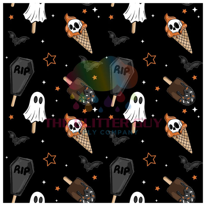 Printed Vinyl -Spooky Ice Cream