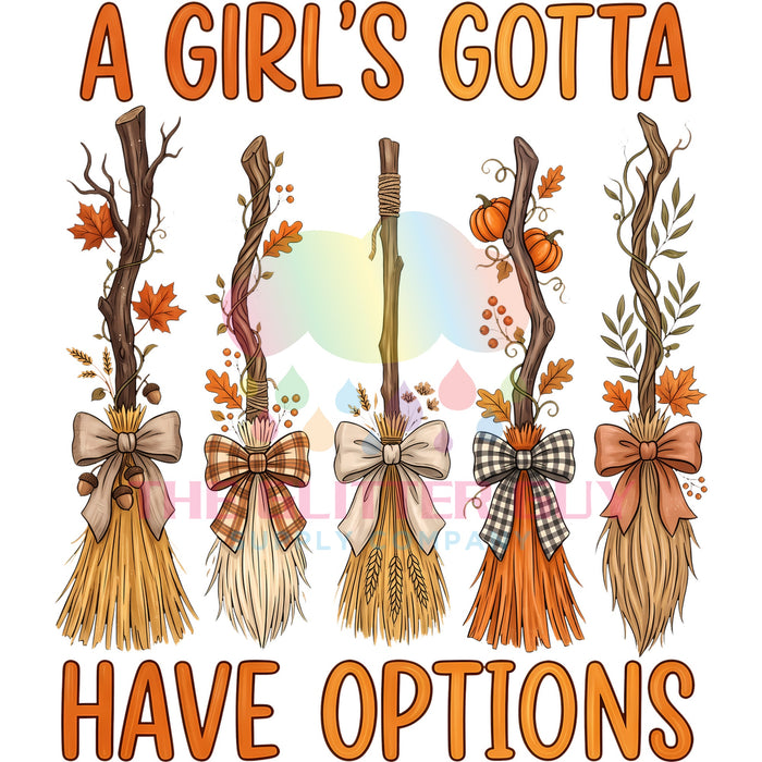 Printed Decal - Witch Broom Options #87