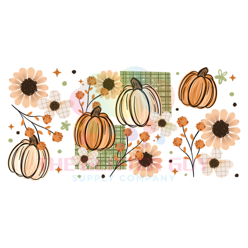 Libbey Wrap - Plaid Pumpkins 094