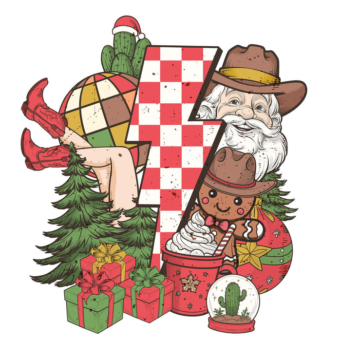 Printed Decal - Cowboy Christmas Mashup