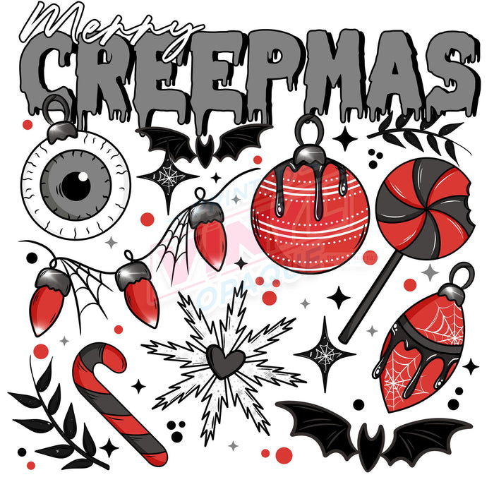 Printed Decal - Merry Creepmas