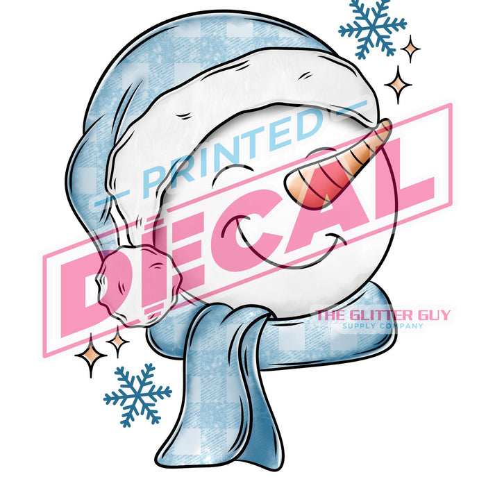 Printed Decal - Blue Snowman