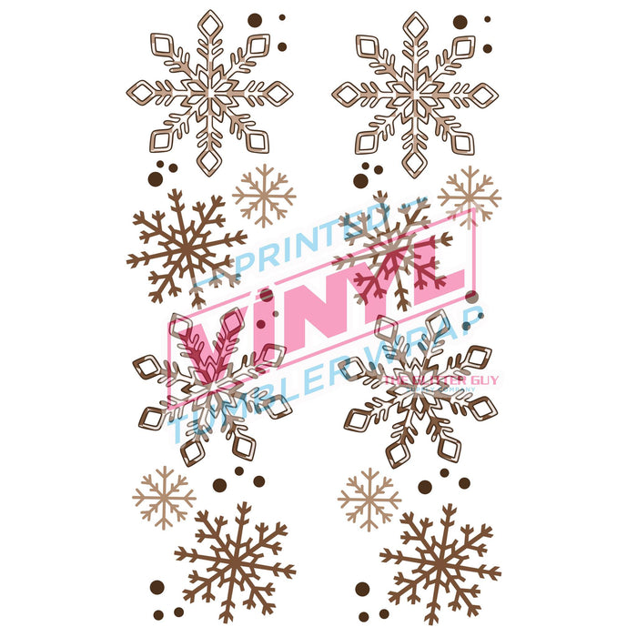 Printed Decal - Neutral Snowflake Accents