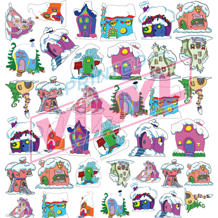 Christmas Ville Houses 2 | Premade Gang Sheet