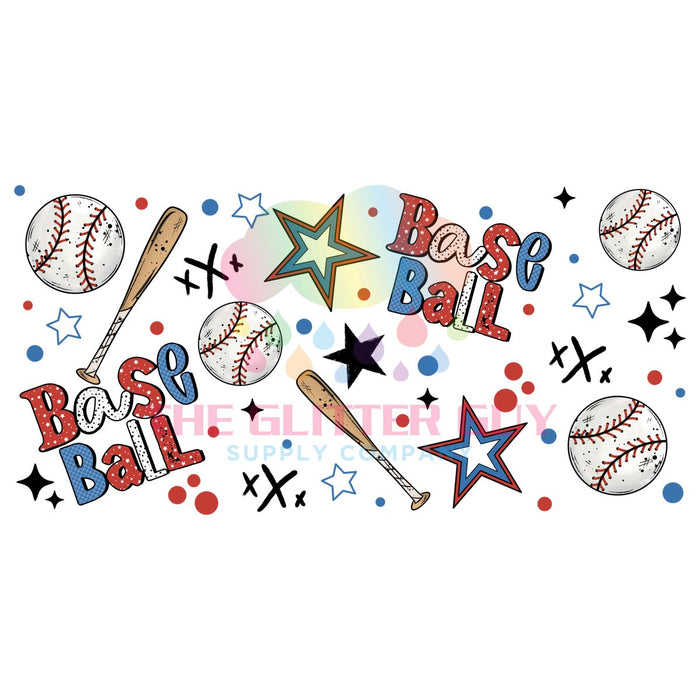 Libbey Can Wrap 16oz -  Ink Transfers | Baseball