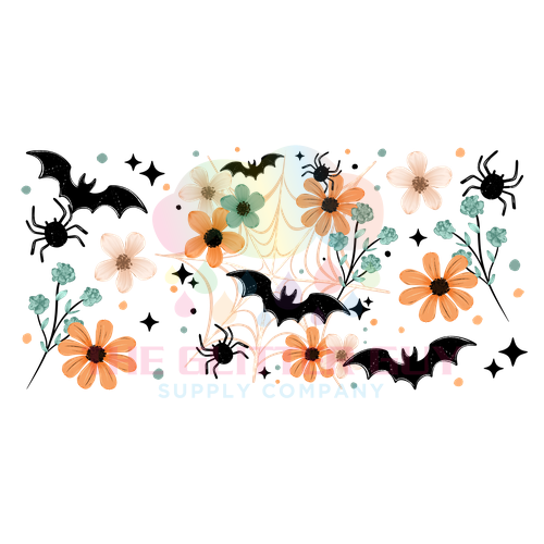 Libbey Wrap - Bat & Spider Florals 104