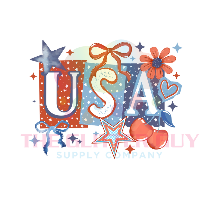 Printed Decal - USA Cherries