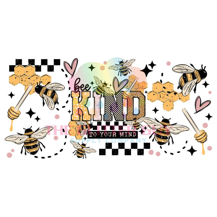 Libbey Can Wrap 16oz -  Ink Transfers | Bee Kind To Your Mind
