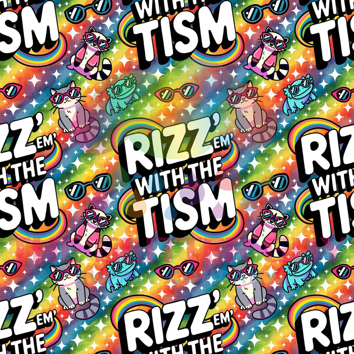 Printed Vinyl - Rizz Em With Tism