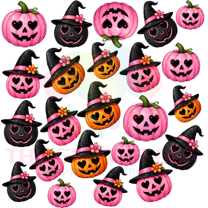 Premade Gang Sheet - GS123 Heart Pumpkins