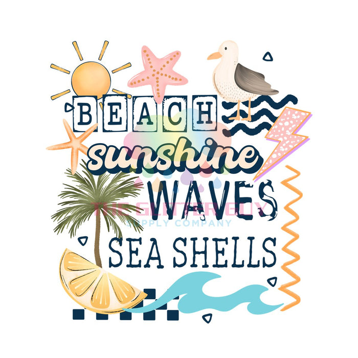 Printed Decal - Beach Sunshine