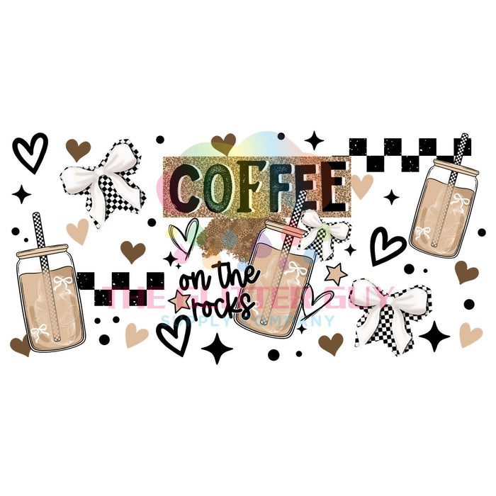 Libbey Can Wrap 16oz -  Ink Transfers | Coffee on the rocks