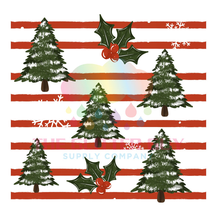 Printed Decal - Christmas Tree Stripes