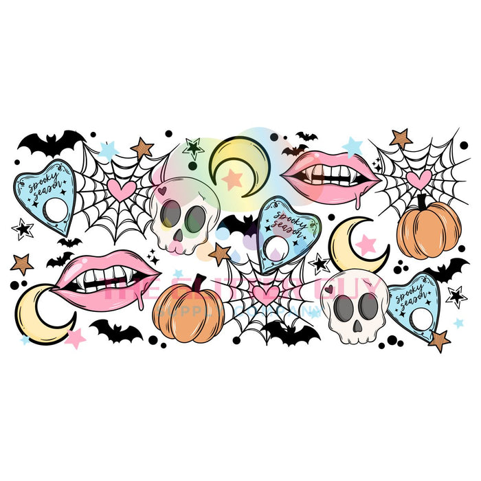 Libbey Can Wrap 16oz -  Ink Transfers | Cute Spooky
