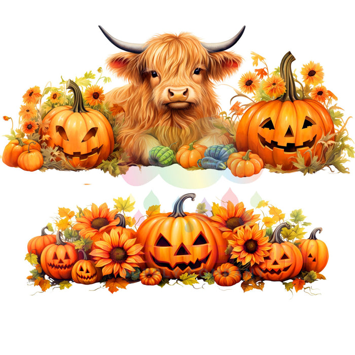 40 oz Tumbler Wrap - UVDTF Ink Transfers - Hey There Pumpkin