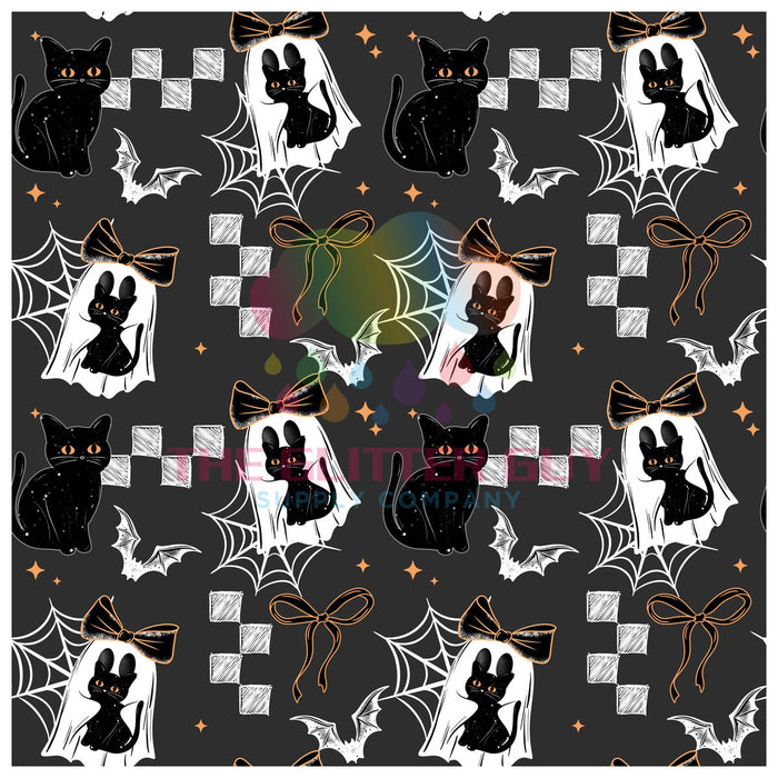 Printed Vinyl -Boo Ghost Cat