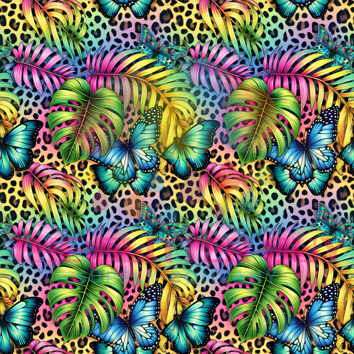 Printed Vinyl - Leopard Monstera