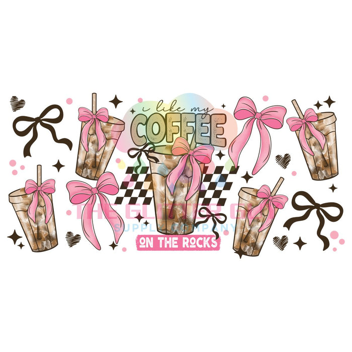 Libbey Can Wrap 16oz -  Ink Transfers | Iced Coffee On The Rocks