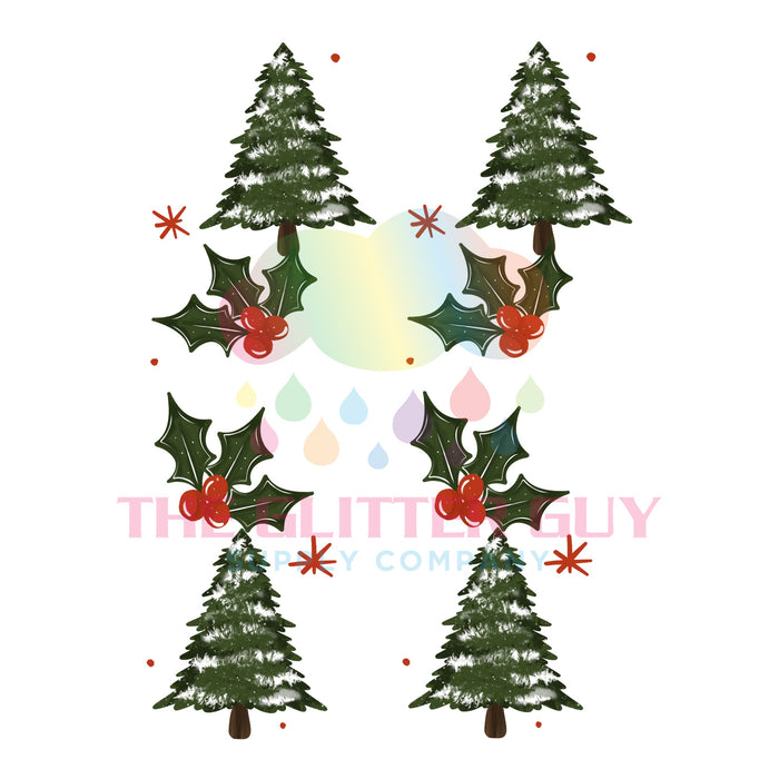Printed Decal - Christmas Trees Asset