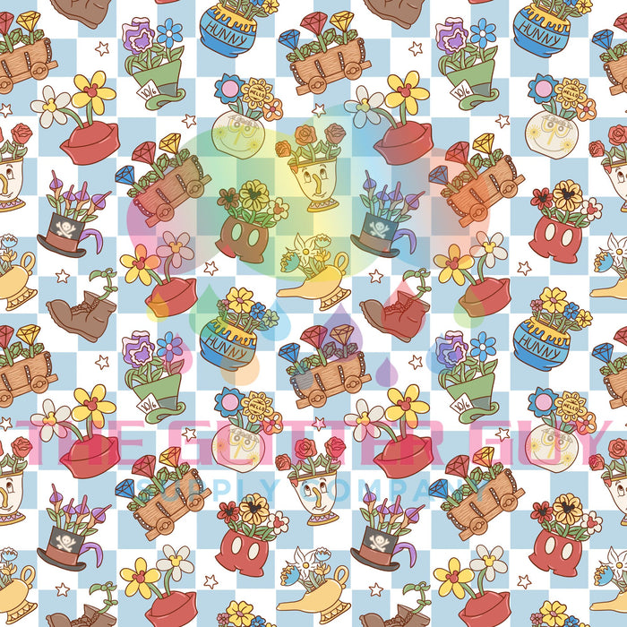 Printed Vinyl - Flower Pots