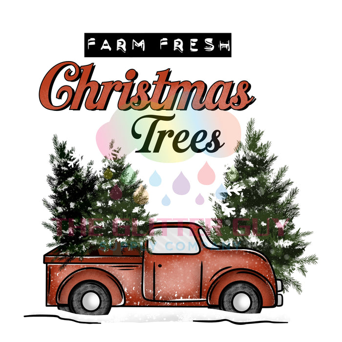Printed Decal - Farm Fresh Trees