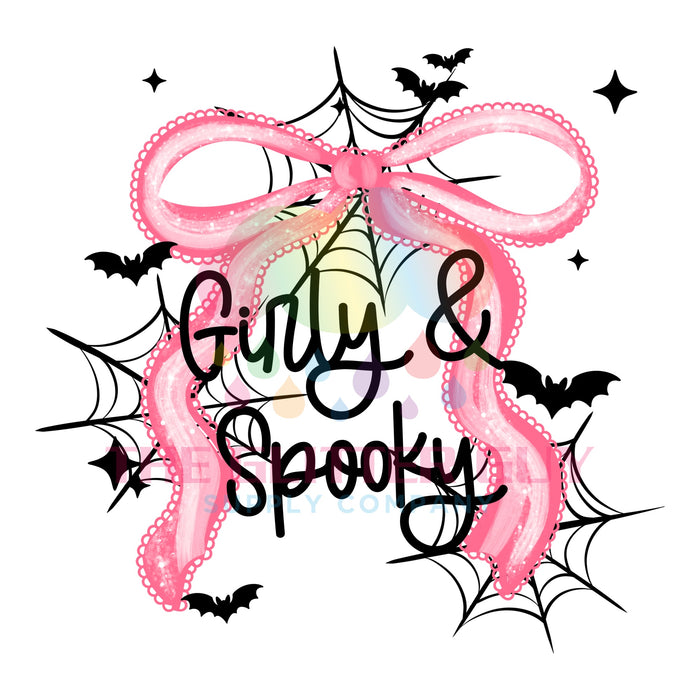 Printed Decal - Girly Spooky Black