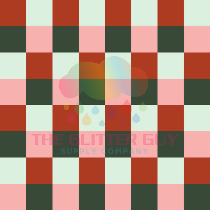 Printed Vinyl - Christmas Checker