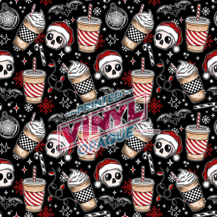 Printed Vinyl - Spooky Christmas Coffee