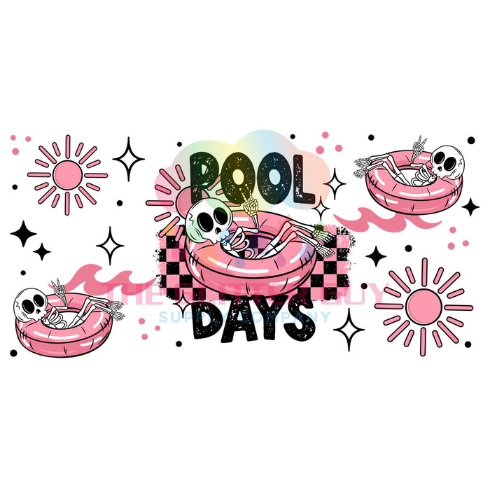 Libbey Can Wrap 16oz -  Ink Transfers | Pool Days Pink