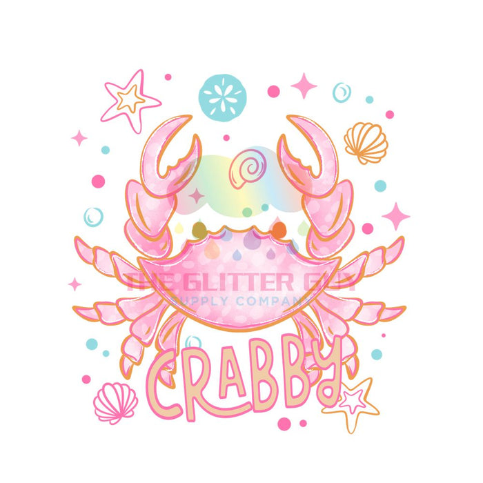 Printed Decal - Pink Crabby