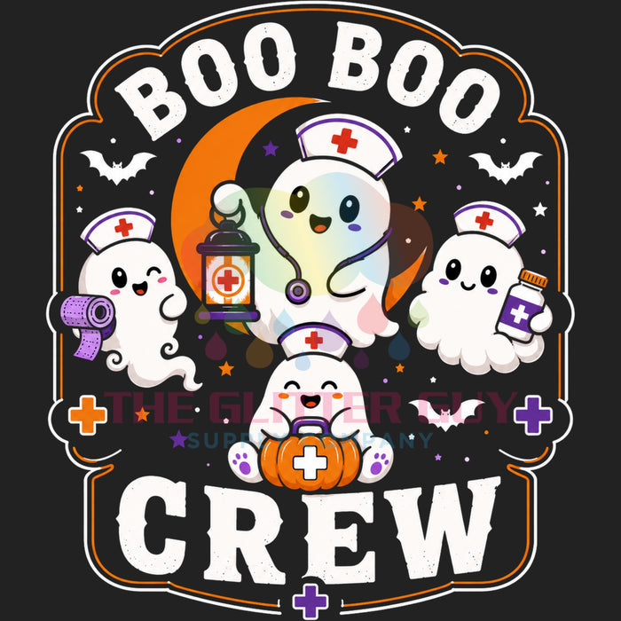 Printed Decal - Boo Boo Crew Nurse Ghosts #199