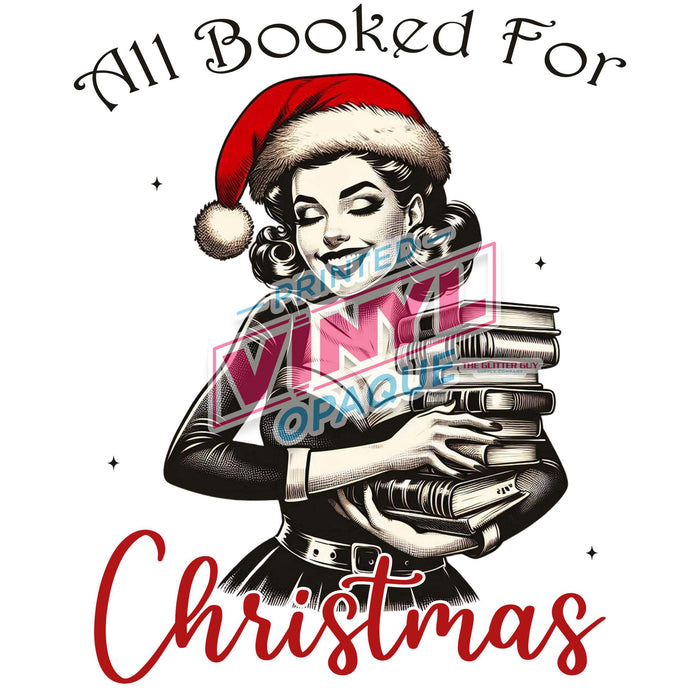 Printed Decal - All Booked For Christmas Pin Up