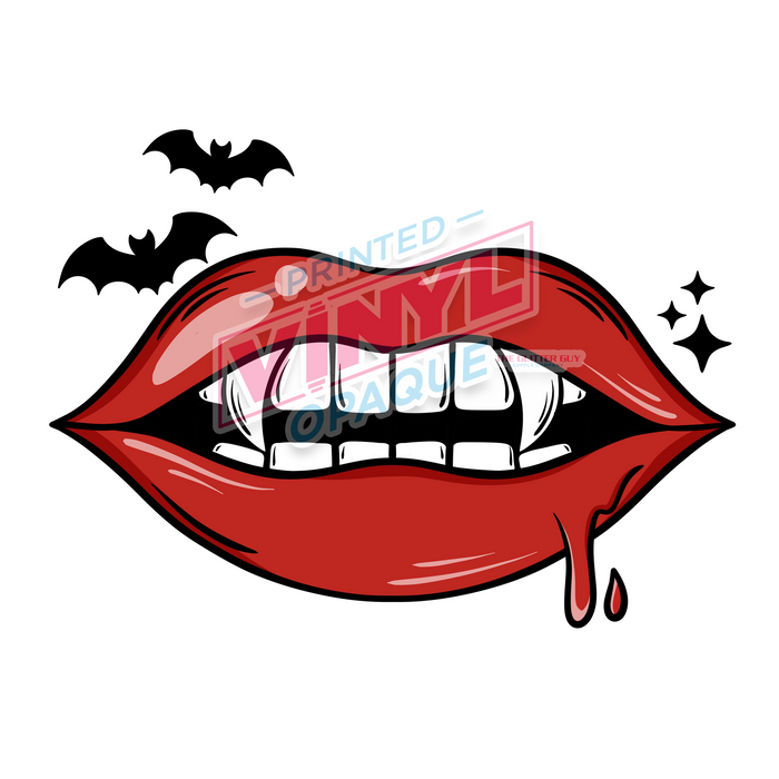 Printed Decal - Vamp Lips