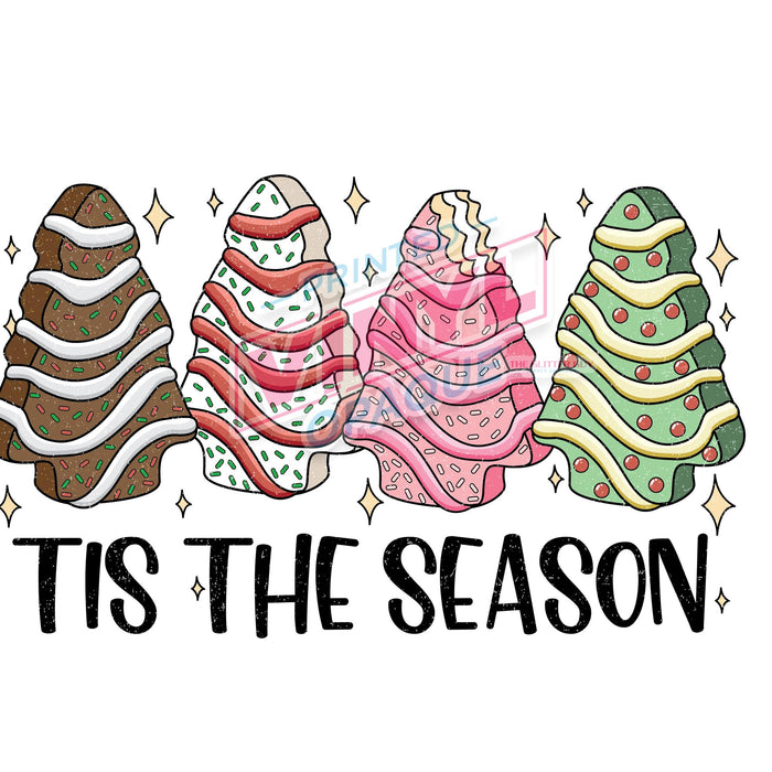 Printed Decal - Tis The Season Cakes