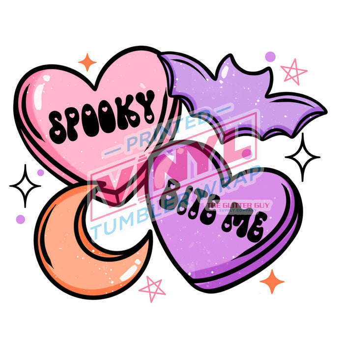 Printed Decal - Spooky Hearts