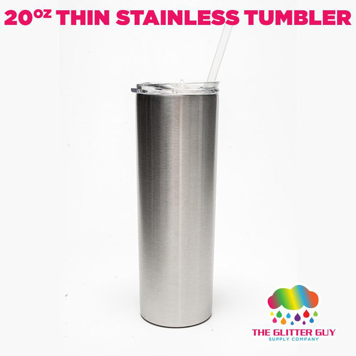 20 Oz Thin Stainless Steel Tumbler 6 Pack