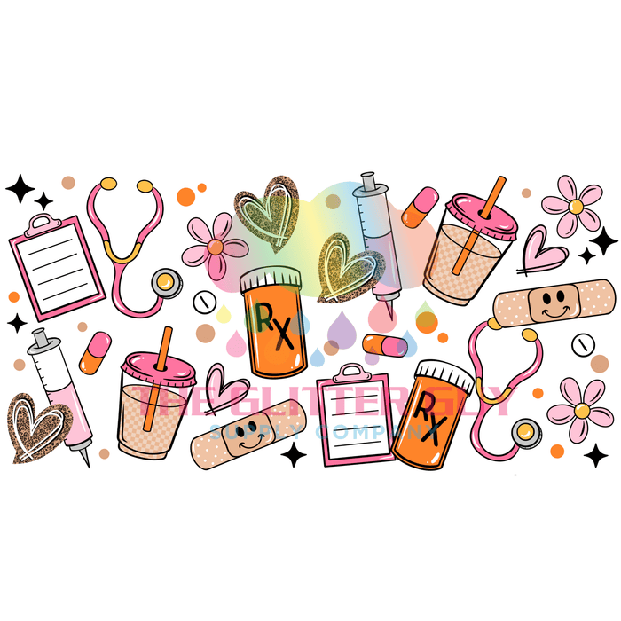 Libbey Can Wrap 16oz -  Ink Transfers | Nurse Things