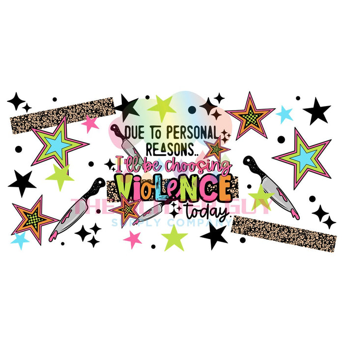 Libbey Can Wrap 16oz -  Ink Transfers | Violence Today
