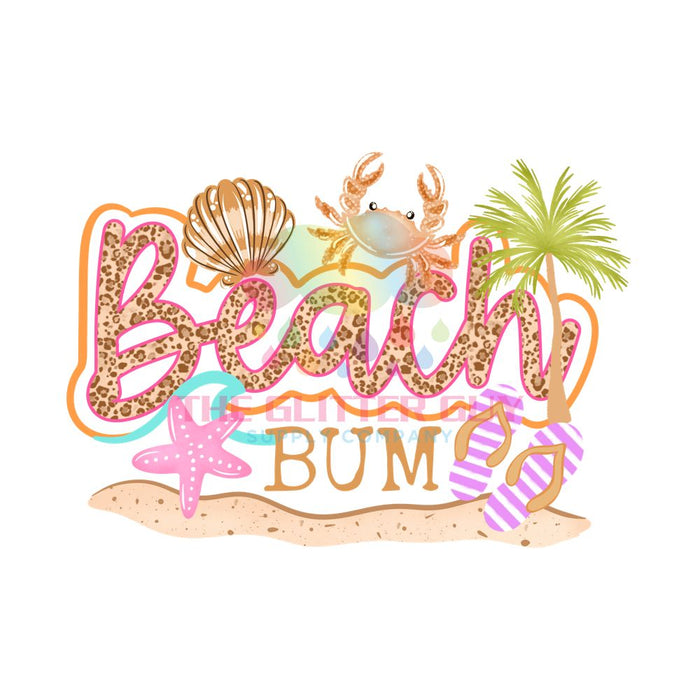 Printed Decal - Beach Bum