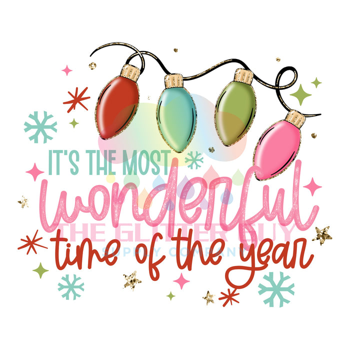 Printed Decal - Wonderful Time Lights
