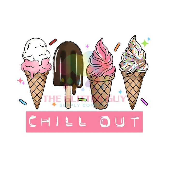 Printed Decal - Chill Out Ice Cream